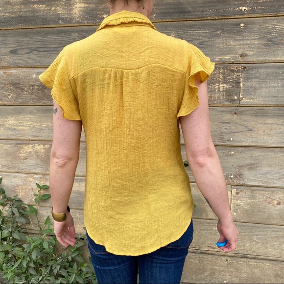 Sweet Wanderer | tie front ruffle sleeve top - Picture 2 of 10